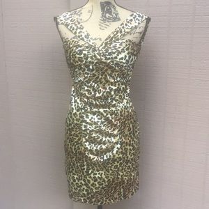 Sz 9/10 City Triangles Animal Print Dress EUC